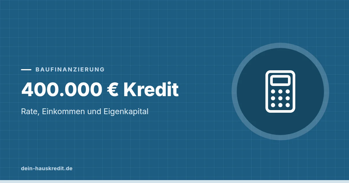 Grafik zum Beitrag: 400.000 € Kredit: Rate, Einkommen und Eigenkapital