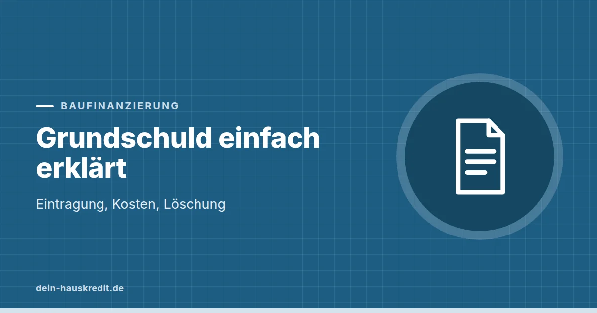 Grafik zum Beitrag: Grundschuld einfach erklärt: Eintragung, Kosten, Löschung